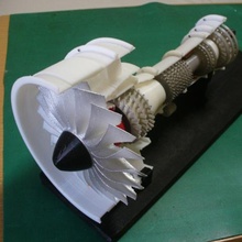 moteur jet geared turbofan fte outil 3d print model - Mito3D