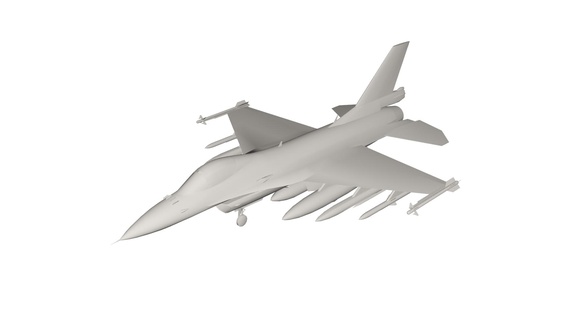 jet military airplane concept fighter detail scifi vehicle aircraft air airline passenger commercial plane 3d print model - Mito3D