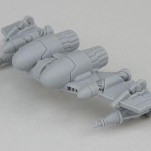 jet pack & laser gun - foldable 4d 3d print model - Mito3D