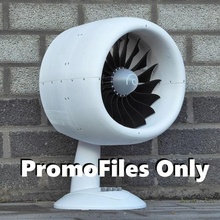 jet turbine table fan promo gadget 3d print printing pla ultimaker turbo blade sub-sonic air-flow ventilation engine power propulsion air speed cool cooling 3d print model - Mito3D