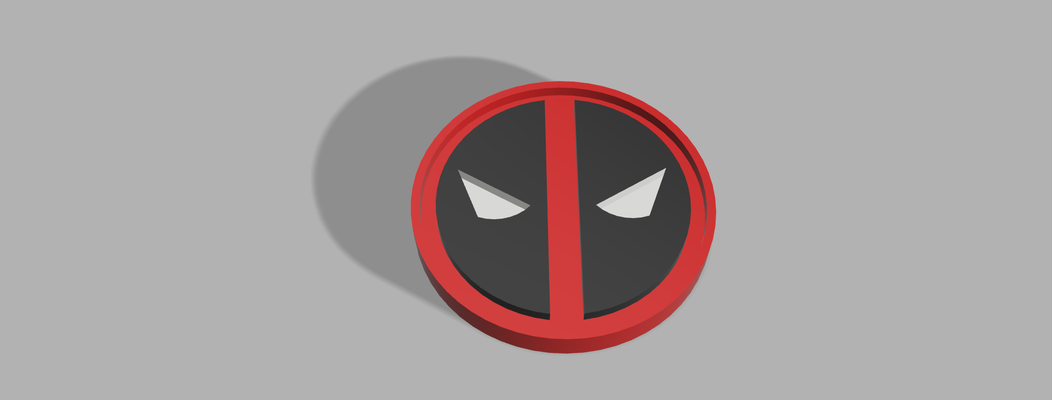 jeton deadpool jewelry 3d print model - Mito3D