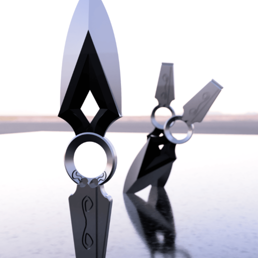 jett dagger - valorant game cosplay knife prop 3D print model - Mito3D