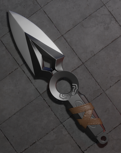 jett kunai valorante valorando cortar cosplay llave llavero decoración arma videojuego cuchillo anillo arte agitarse fidget spinner 3d print model - Mito3D