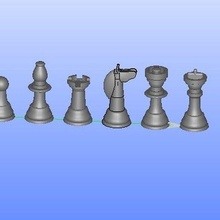 jeu falha xadrez conjunto 3d print model - Mito3D