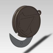 jewel bag keychain secret blade assassin's creed jewelry gadget key ring spy 3d print model - Mito3D