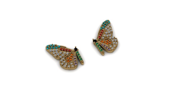 gioiello farfalle farfalla moda gioielleria 3d print model - Mito3D