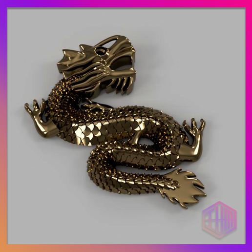jewel dragon 3D print model - Mito3D