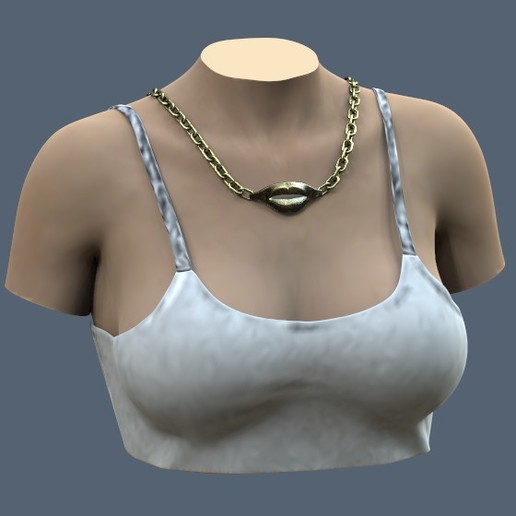 bijou lèvres de la mode les joyau 3D print model - Mito3D