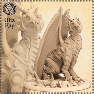 joyado continuar bestia dragones mazmorras mini rpg tesoro miniatura mesa dnd 3d print model - Mito3D