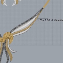 jewelery jewelry art tak nacklace 3d print model - Mito3D