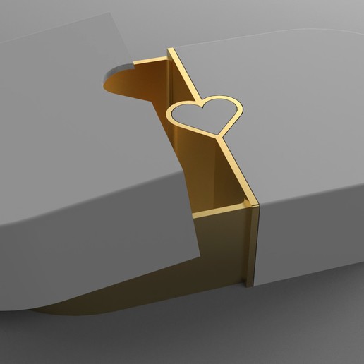 contenitore di monili - doppia apertura cuore gioielli box 3D print model - Mito3D