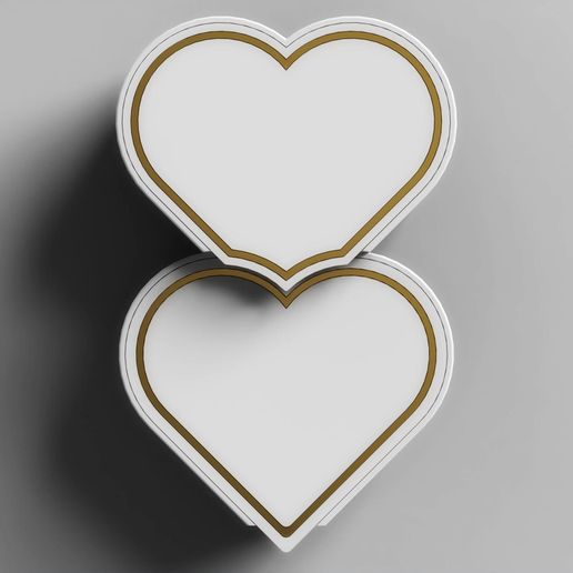 jewellery box - hearts jewelry 3D print model - Mito3D