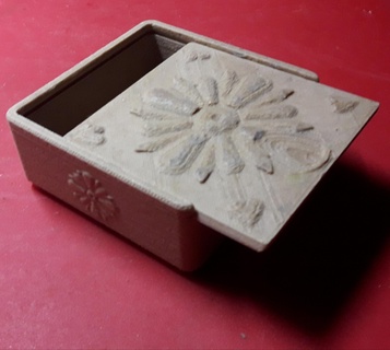 jóias caixa flor motivo armazenamento organizador 3d print model - Mito3D