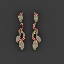 bijoux longue boucle d'oreille art 3d print model - Mito3D