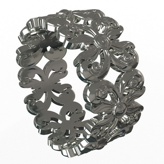 Schmuck Ring 04 Chrom Hochzeit Band Finger Ringe Gold realistisch Juwel Schatz 3d print model - Mito3D