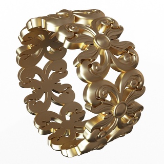 joyería anillo 04 oro Boda banda dedo anillos realista joya tesoro 3d print model - Mito3D