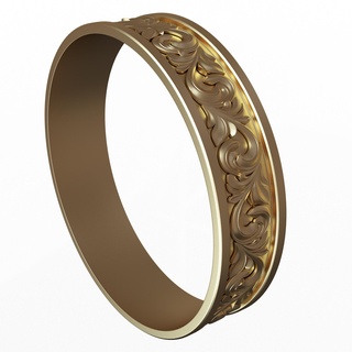 Schmuck Ring 07 Gold Hochzeit Band Finger Ringe realistisch Juwel Schatz 3d print model - Mito3D