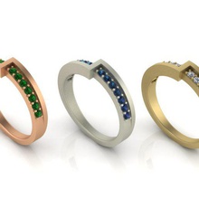 Schmuck-ring 3d-Druck Modell Schmuck Diamanten Mode bedruckbar ist ring Silber gold 3d print model - Mito3D