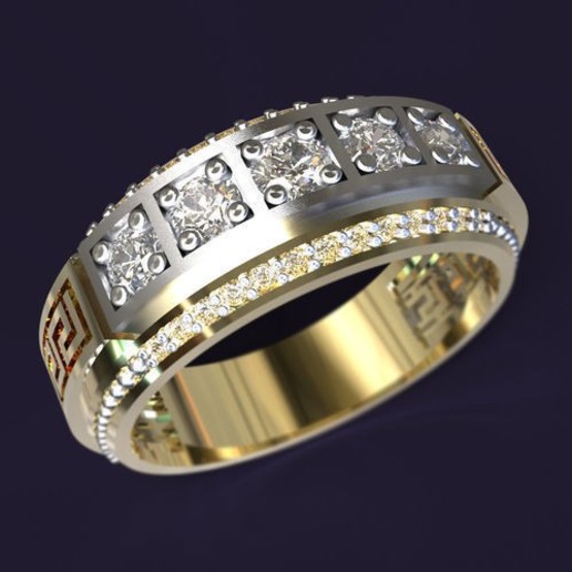 la joyería anillo de versace amor weedingband arete el colgante 3D print model - Mito3D