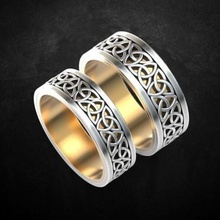 bijoux d'anneau de bande mariage l'amour weedingband boucle d'oreille pendentif l'anneau 3d print model - Mito3D
