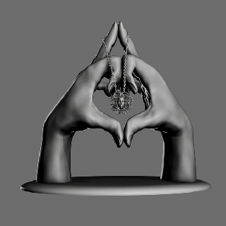 bijoux supporter mudra main bague 3d print model - Mito3D