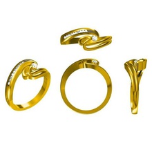 gioielli di progettazione cad 3d anello fidanzamento moda modello 3d print model - Mito3D
