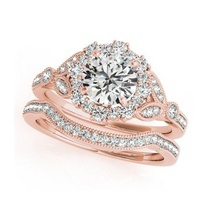 gioielli modello cad 3d bellissimo anello nuziale set stl di nozze Modello fidanzamento 3d print model - Mito3D