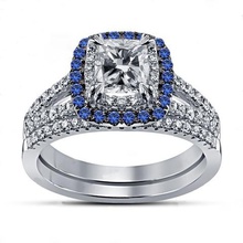 jewelry 3d cad model beautiful bridal ring set stl wedding engagement fashion exclusive design 3d print model - Mito3D