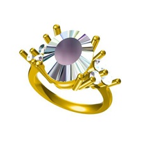 Schmuck, 3d-cad-Modell solitaire Akzente ring Schmuck-cad-Modell stl 3d Ehering Verlobungsring 3d print model - Mito3D