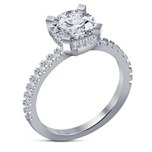 jewelry 3d cad model solitaire accents ring stl wedding engagement 3d print model - Mito3D
