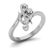 jewelry 3d cad model treble clef design ring stl wedding engagement 3d print model - Mito3D