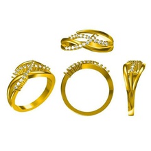 joyería modelo cad 3d anillo de bodas listo moda 3d print model - Mito3D