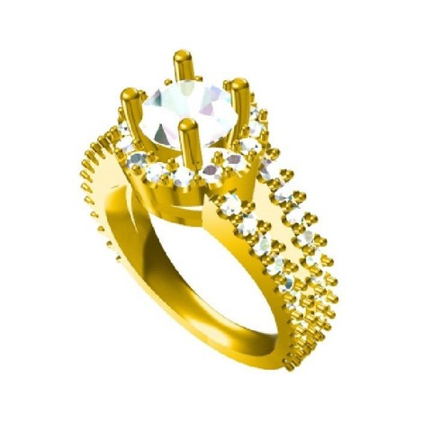 jóias de modelos 3d cad mulheres anel noivado modelo stl do casamento Modelo 3D print model - Mito3D