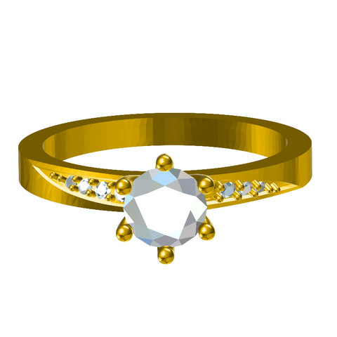 joyería modelo cad 3d de mujeres anillo compromiso la stl del bodas Modelo 3D print model - Mito3D
