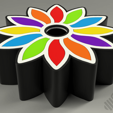 jewelry box - multicolored flower various 3d print model - Mito3D