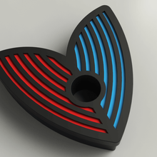 mücevher kutusu - kırmızı mavi takı kalp 3d print model - Mito3D