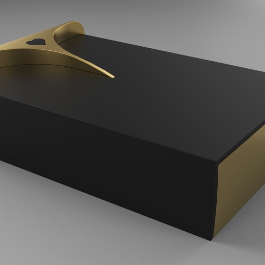 jewelry box - slide curve v1 jewellery 3D print model - Mito3D