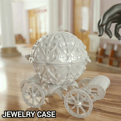 jewelry case joyero joyer a carruaje cenicienta san valentin box magic accesorios 3d print model - Mito3D