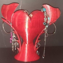 jewelry door heart saint valentin loop ear ring necklace deco design 3d print model - Mito3D