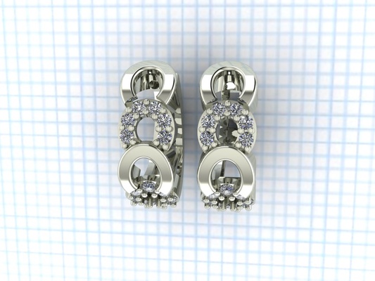 bijoux boucles d'oreilles boucle d'oreille pendentif 3d print model - Mito3D