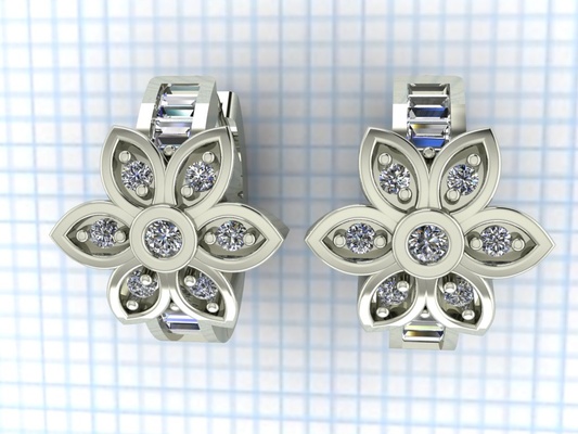 jewelry earrings fashion earring pendentif 3d print model - Mito3D
