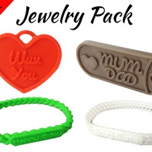 bijoux pack bracelet de bracelet, pendentif militaire dog tag coeur accessoires les bracelets la mode collier bibelots 3d print model - Mito3D