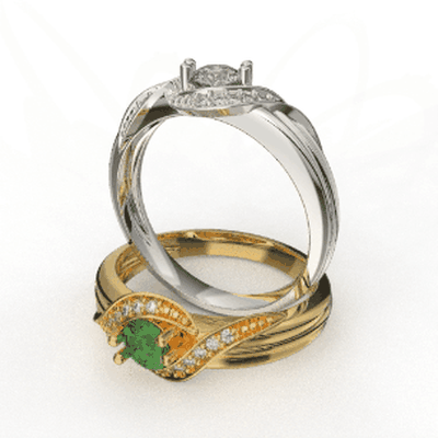 takı yazdırılabilir nişan yüzük taş 4mm 0 24ct stl for jewelry prodaction 3dprinted baskı classic ring cnc mücevher altın stone engagement ready to print diamond 024ct cad file 3d print model - Mito3D