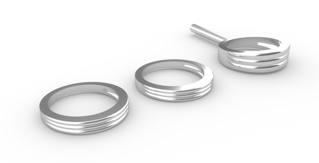 jewelry ring 1 Jewelry jewelry design geometric curvilinear  3d print model - Mito3D