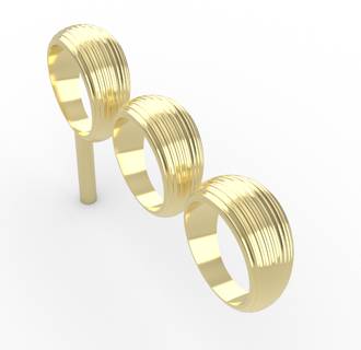 jewelry ring 2 Jewelry curvilinear texture geometric silver casting wax 3dm rhinoceros 3d print model - Mito3D