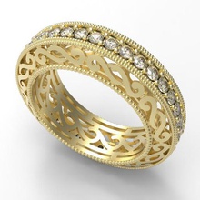 jewelry ring 3d print model diamonds fashion printable jewellery silver gold 3d print model - Mito3D