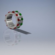 jewelry set flag ring 3d print model - Mito3D