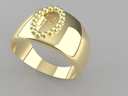 joalheria Largo anel esferas fé palavras 3d print model - Mito3D