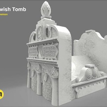 jewish tomb architecture tombstone temple jerusalem israel crypt chamber arhitecture 3d print model - Mito3D