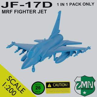 jf-17d dual seater v2 jf-17d thunder jf17 thunder fighter jet aircraft airplane resin sla 1 200  3d print model - Mito3D
